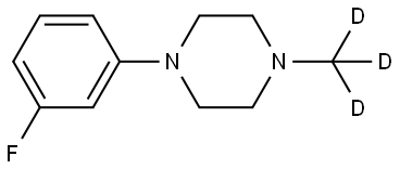 1-(3-fluorophenyl)-4-(methyl-d3)piperazine Struktur