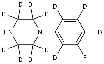 1-(3-fluorophenyl-2,4,5,6-d4)piperazine-2,2,3,3,5,5,6,6-d8 Struktur