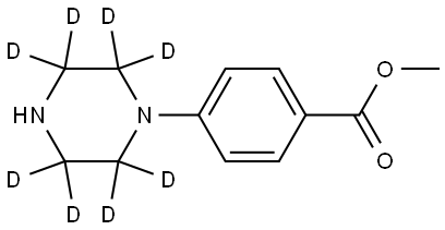 methyl 4-(piperazin-1-yl-2,2,3,3,5,5,6,6-d8)benzoate Struktur