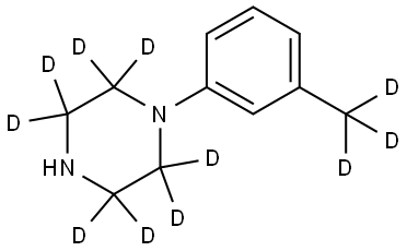 1-(3-(methyl-d3)phenyl)piperazine-2,2,3,3,5,5,6,6-d8 Struktur