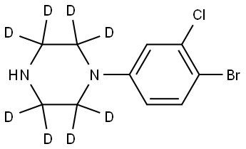 1-(4-bromo-3-chlorophenyl)piperazine-2,2,3,3,5,5,6,6-d8 Struktur