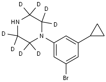 1-(3-bromo-5-cyclopropylphenyl)piperazine-2,2,3,3,5,5,6,6-d8 Struktur