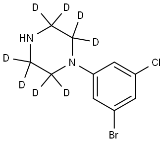 1-(3-bromo-5-chlorophenyl)piperazine-2,2,3,3,5,5,6,6-d8 Struktur