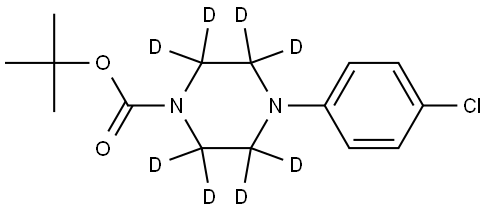 tert-butyl 4-(4-chlorophenyl)piperazine-1-carboxylate-2,2,3,3,5,5,6,6-d8 Struktur