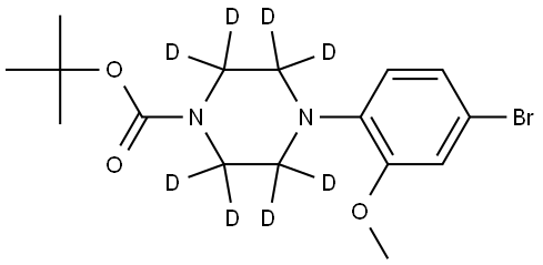 tert-butyl 4-(4-bromo-2-methoxyphenyl)piperazine-1-carboxylate-2,2,3,3,5,5,6,6-d8 Struktur