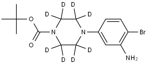 tert-butyl 4-(3-amino-4-bromophenyl)piperazine-1-carboxylate-2,2,3,3,5,5,6,6-d8 Struktur