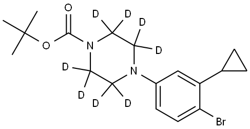 tert-butyl 4-(4-bromo-3-cyclopropylphenyl)piperazine-1-carboxylate-2,2,3,3,5,5,6,6-d8 Struktur