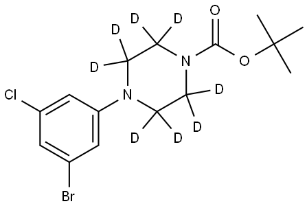 tert-butyl 4-(3-bromo-5-chlorophenyl)piperazine-1-carboxylate-2,2,3,3,5,5,6,6-d8 Struktur