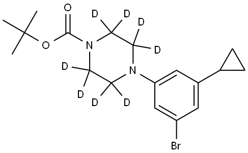 tert-butyl 4-(3-bromo-5-cyclopropylphenyl)piperazine-1-carboxylate-2,2,3,3,5,5,6,6-d8 Struktur