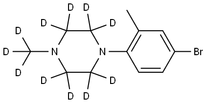 1-(4-bromo-2-methylphenyl)-4-(methyl-d3)piperazine-2,2,3,3,5,5,6,6-d8 Struktur