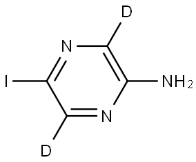 5-iodopyrazin-3,6-d2-2-amine Struktur