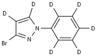 3-bromo-1-(phenyl-d5)-1H-pyrazole-4,5-d2 Struktur