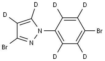 3-bromo-1-(4-bromophenyl-2,3,5,6-d4)-1H-pyrazole-4,5-d2 Struktur