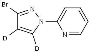 2-(3-bromo-1H-pyrazol-1-yl-4,5-d2)pyridine Struktur