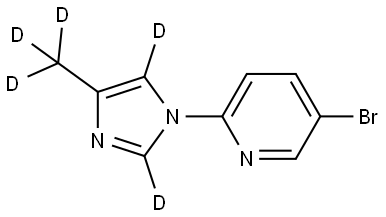 5-bromo-2-(4-(methyl-d3)-1H-imidazol-1-yl-2,5-d2)pyridine Struktur