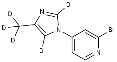 2-bromo-4-(4-(methyl-d3)-1H-imidazol-1-yl-2,5-d2)pyridine Struktur