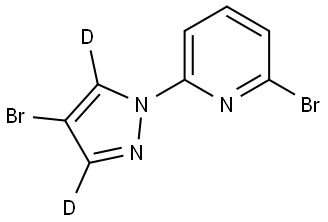 2-bromo-6-(4-bromo-1H-pyrazol-1-yl-3,5-d2)pyridine Struktur