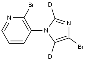 2-bromo-3-(4-bromo-1H-imidazol-1-yl-2,5-d2)pyridine Struktur