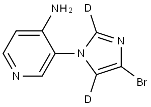 3-(4-bromo-1H-imidazol-1-yl-2,5-d2)pyridin-4-amine Struktur