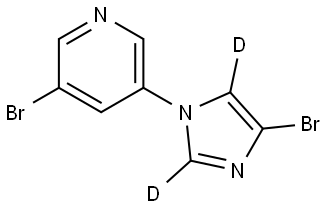 3-bromo-5-(4-bromo-1H-imidazol-1-yl-2,5-d2)pyridine Struktur