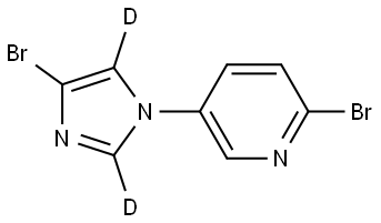 2-bromo-5-(4-bromo-1H-imidazol-1-yl-2,5-d2)pyridine Struktur