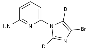 6-(4-bromo-1H-imidazol-1-yl-2,5-d2)pyridin-2-amine Structure