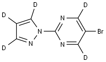 5-bromo-2-(1H-pyrazol-1-yl-d3)pyrimidine-4,6-d2 Structure