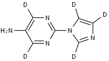 2-(1H-imidazol-1-yl-d3)pyrimidin-4,6-d2-5-amine Structure