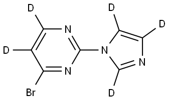 4-bromo-2-(1H-imidazol-1-yl-d3)pyrimidine-5,6-d2 Structure