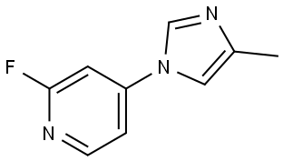 2-fluoro-4-(4-methyl-1H-imidazol-1-yl)pyridine Struktur