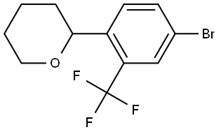 2-(4-bromo-2-(trifluoromethyl)phenyl)tetrahydro-2H-pyran Struktur