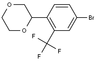 2-(4-bromo-2-(trifluoromethyl)phenyl)-1,4-dioxane Struktur