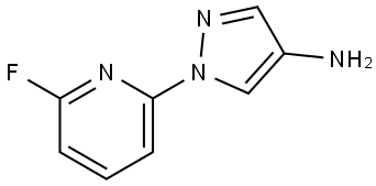 1-(6-fluoropyridin-2-yl)-1H-pyrazol-4-amine Struktur