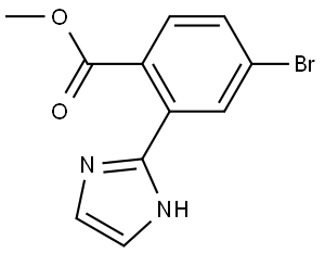 methyl 4-bromo-2-(1H-imidazol-2-yl)benzoate Struktur