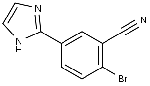 2-bromo-5-(1H-imidazol-2-yl)benzonitrile Struktur