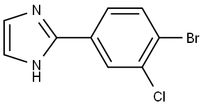 2-(4-bromo-3-chlorophenyl)-1H-imidazole Struktur