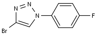 4-bromo-1-(4-fluorophenyl)-1H-1,2,3-triazole Struktur