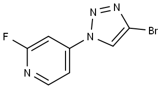 4-(4-bromo-1H-1,2,3-triazol-1-yl)-2-fluoropyridine Struktur