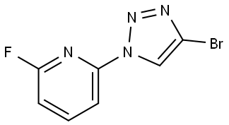 2-(4-bromo-1H-1,2,3-triazol-1-yl)-6-fluoropyridine Struktur