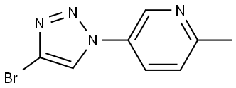 5-(4-bromo-1H-1,2,3-triazol-1-yl)-2-methylpyridine Struktur