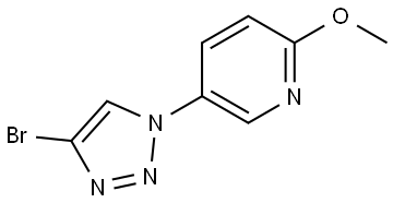 5-(4-bromo-1H-1,2,3-triazol-1-yl)-2-methoxypyridine Struktur