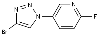 5-(4-bromo-1H-1,2,3-triazol-1-yl)-2-fluoropyridine Struktur