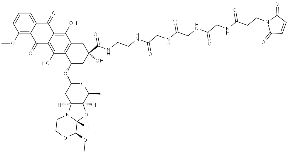 Mal-C2-Gly3-EDA-PNU-159682 Struktur