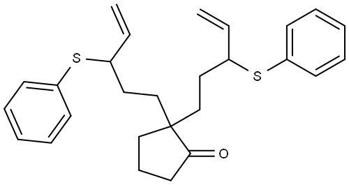 2,2-BIS[3-(PHENYLSULFANYL)-4-PENTENYL]CYCLOPENTANONE Struktur