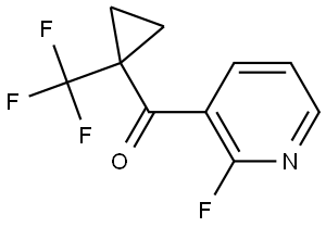 (2-Fluoropyridin-3-yl)[1-(trifluoromethyl)cyclopropyl]methanone Struktur