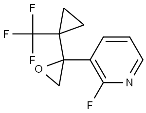 2-Fluoro-3-{2-[1-(trifluoromethyl)cyclopropyl]oxiran-2-yl}pyridine Struktur