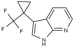 3-[1-(Trifluoromethyl)cyclopropyl]-1H-pyrrolo[2,3-b]pyridine Struktur