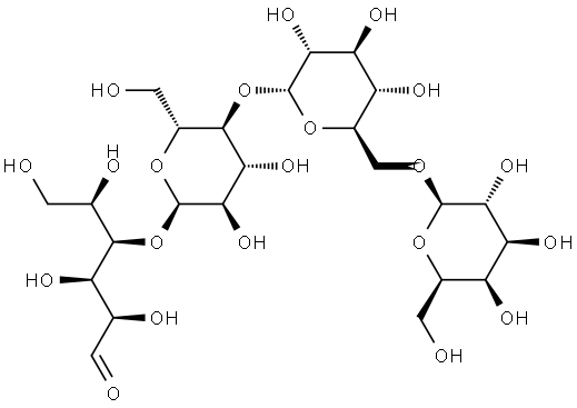 6''-O-(α-D-Galactopyranosyl)-D-maltotriose Struktur