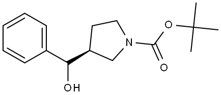 tert-butyl (S)-3-((R)-hydroxy(phenyl)methyl)pyrrolidine-1-carboxylate Struktur