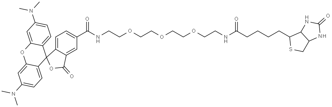 TAMRA-PEG3-biotin Struktur